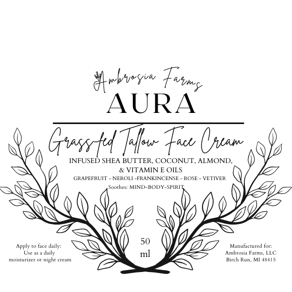 Aura- Organic Grass-fed Tallow & Raw Honey Whipped Face Cream