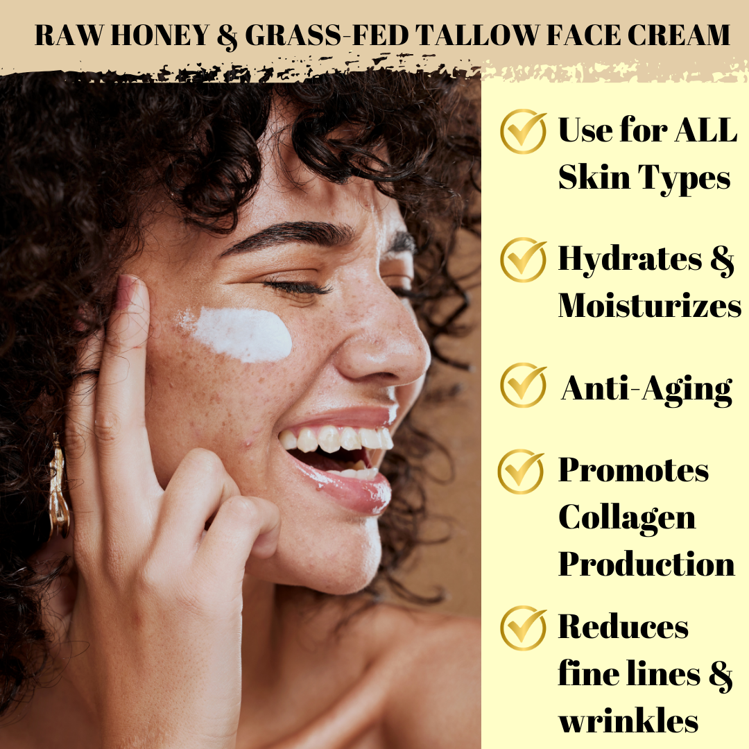 Aura- Organic Grass-fed Tallow & Raw Honey Whipped Face Cream