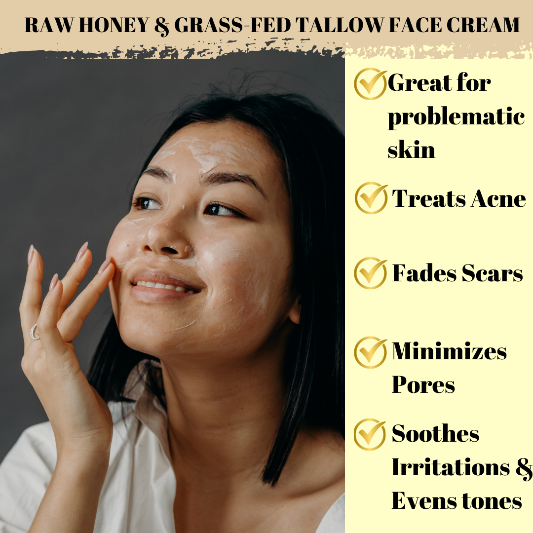 Aura- Organic Grass-fed Tallow & Raw Honey Whipped Face Cream