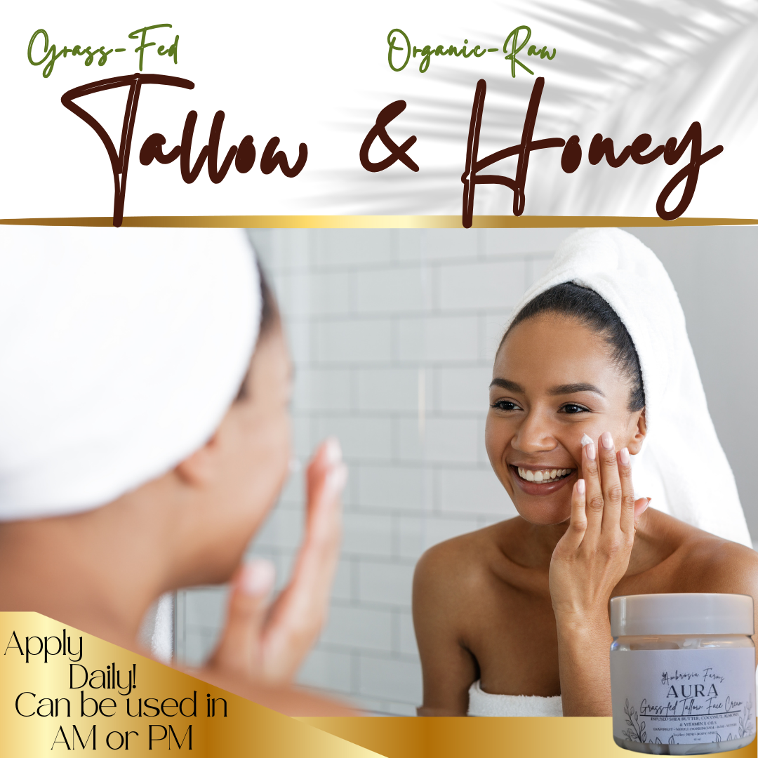 Aura- Organic Grass-fed Tallow & Raw Honey Whipped Face Cream